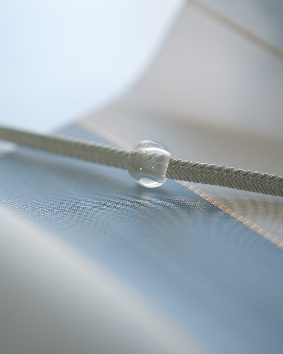 勝山さと子 「真田段」 九寸名古屋帯 夏帯 藍白色＜お仕立て代込＞の画像