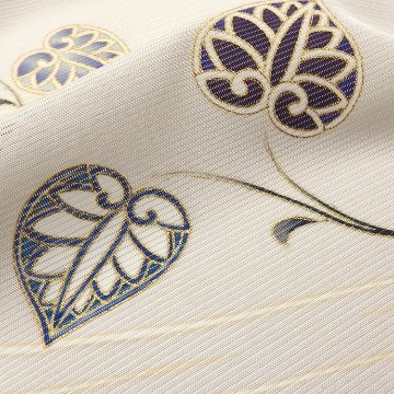 ＜お仕立て代込＞吉澤 「葵」 千成堂別注 友禅の付下げ 絽 夏きもの 象牙色の画像