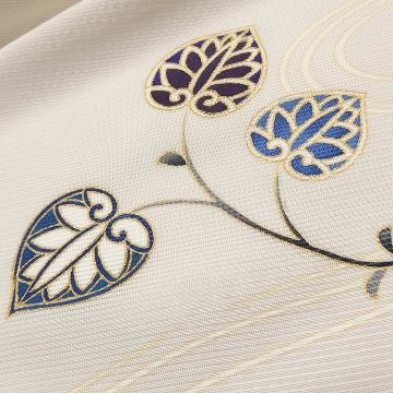 ＜お仕立て代込＞吉澤 「葵」 千成堂別注 友禅の付下げ 絽 夏きもの 象牙色の画像