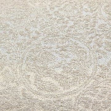 ＜お仕立て代込＞勝山さと子 「二人静」 千成堂別注 九寸名古屋帯 桜草木 / 薄桜・藍白に銀糸 の画像