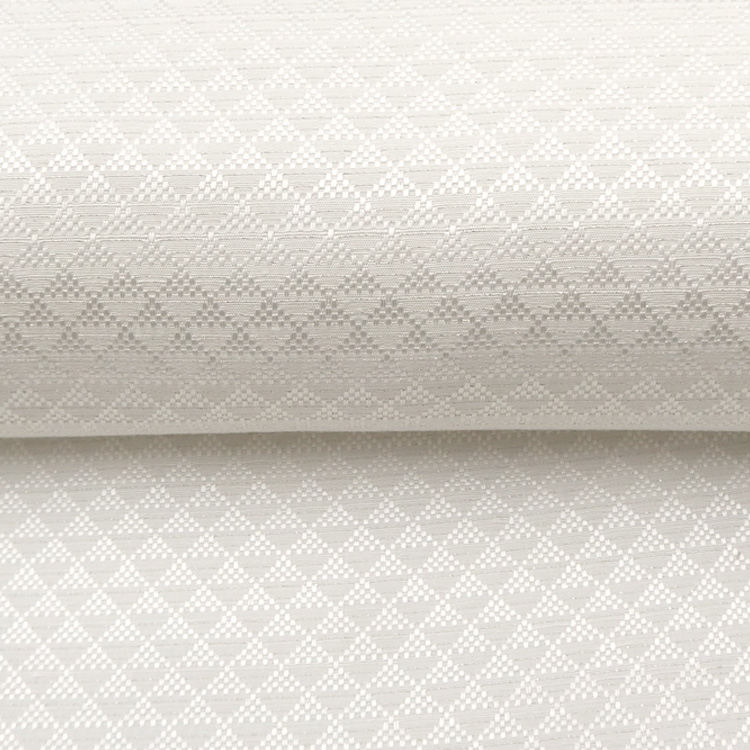 京都丹後の機屋×千成堂着物店 「鱗文」 銀節糸の帯揚げ 白×銀＜即日発送可＞ の画像