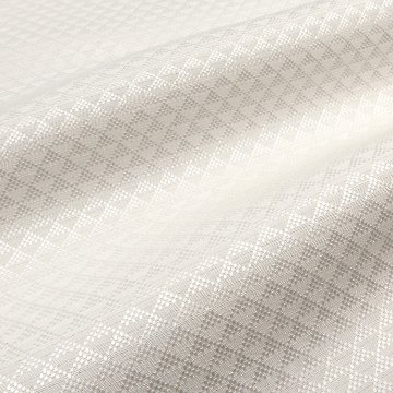 京都丹後の機屋×千成堂着物店 「鱗文」 銀節糸の帯揚げ 白×銀＜即日発送可＞ の画像