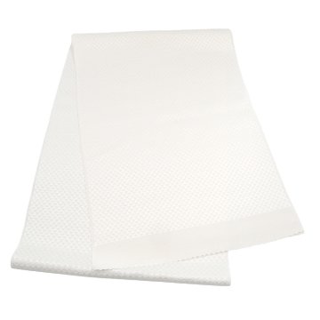 京都丹後の機屋×千成堂着物店 「鱗文」 銀節糸の帯揚げ 白×銀＜即日発送可＞ の画像