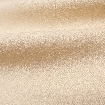 ＜お仕立て代込＞京都丹後の機屋×千成堂着物店 「葡萄唐草 伊予生糸 一尺三分着尺」 灰橙（はいだいだい）（色無地）の画像