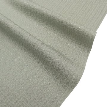 京都丹後の機屋×千成堂着物店 1点もの帯揚げ 「唐草×銀節糸」 薄雲鼠（灰緑）×銀＜即日発送可＞ の画像