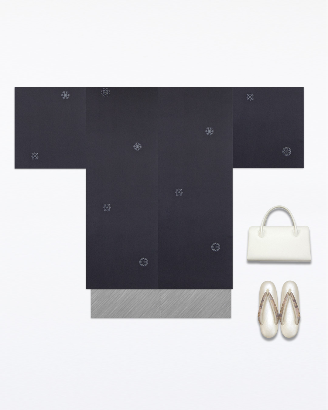 勝山さと子×和小物さくら 草履 「ハンプ×帯地」 千成堂別注 白生成 Mサイズ の画像