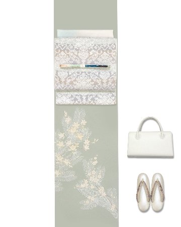 勝山さと子×和小物さくら 草履 「ハンプ×帯地」 千成堂別注 白生成 Lサイズ の画像