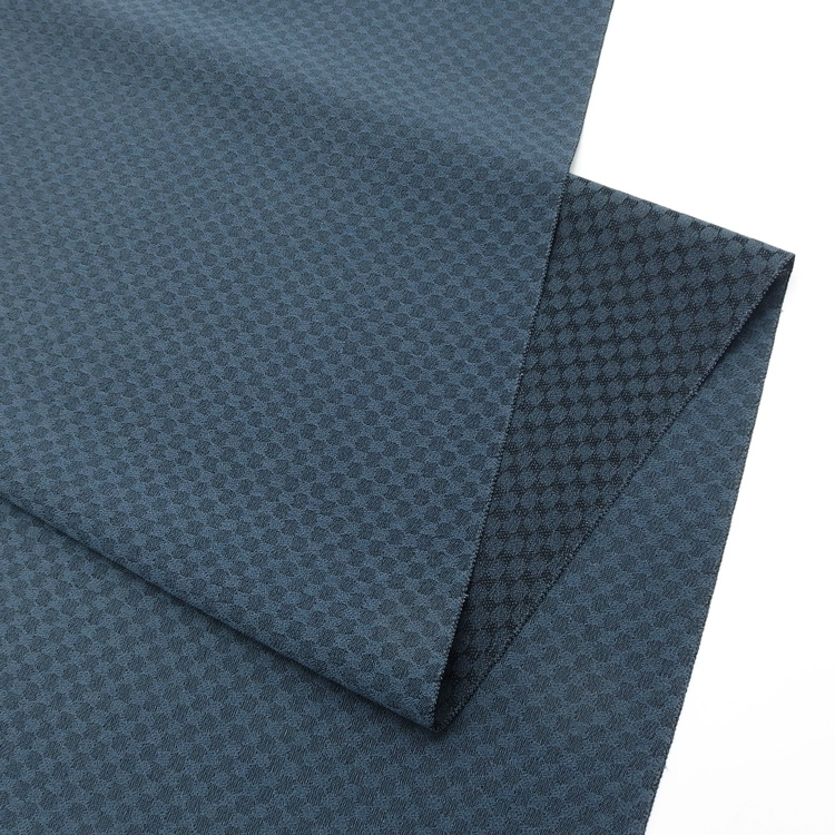 <お仕立て代込>勝山さと子 「おぼろ市松着尺」 千成堂別注 紺鼠色の画像