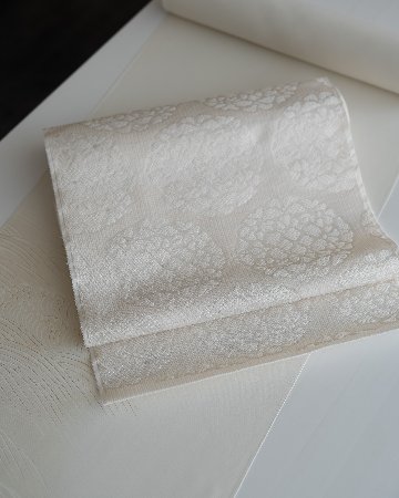 ＜お仕立て代込＞吉澤 「波頭」 千成堂別注 友禅の付下げ 絽 夏きもの 胡粉色の画像