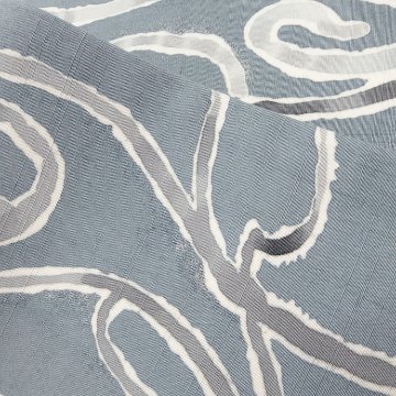 ＜お仕立て上がり＞佐藤碧 「逆光」 半幅帯 白よごしと灰青の画像