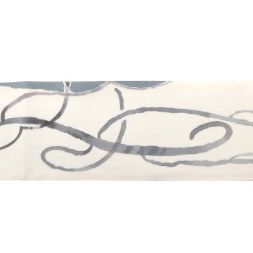 ＜お仕立て上がり＞佐藤碧 「逆光」 半幅帯 白よごしと灰青の画像