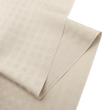 ＜お仕立て代込＞京都丹後の機屋×千成堂着物店 「野蚕白着尺 吉野格子文」 灰練色（グレーベージュ系・色無地）の画像