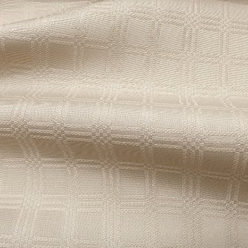 ＜お仕立て代込＞京都丹後の機屋×千成堂着物店 「野蚕白着尺 吉野格子文」 灰練色（グレーベージュ系・色無地）の画像
