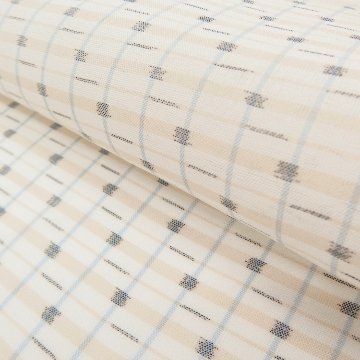 ＜お仕立て代込＞東郷織物 「ポツと横線」 手織絣 本場夏大島紬 着尺の画像