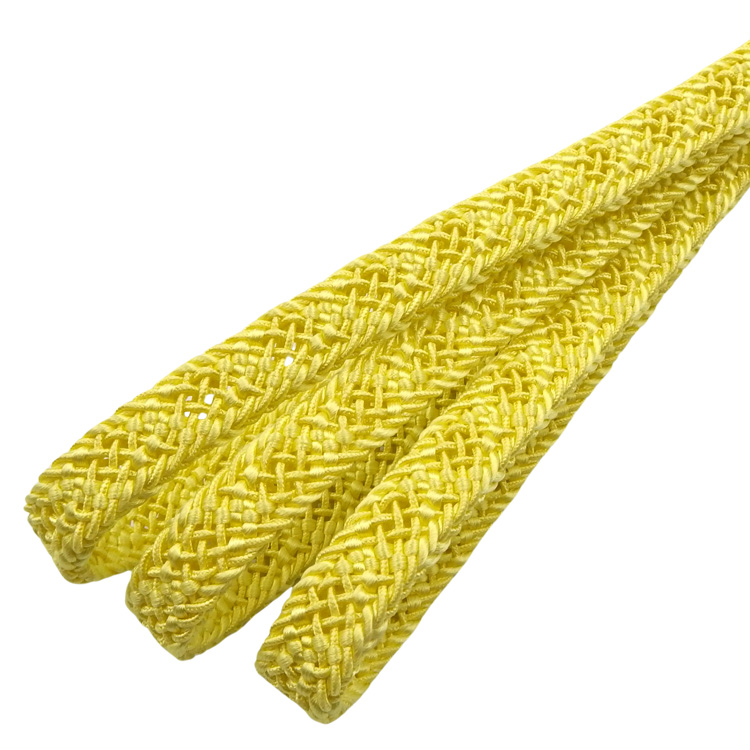 和小物さくら 夏帯締め 平唐レース 檸檬色 切り房 ＜即日発送可＞の画像