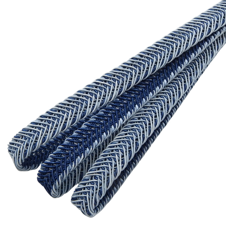 和小物さくら レース三分紐 夏帯締め 昼夜 灰青と濃藍 ＜即日発送可＞の画像