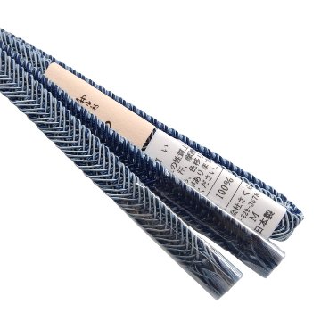 和小物さくら レース三分紐 夏帯締め 昼夜 灰青と濃藍 ＜即日発送可＞の画像