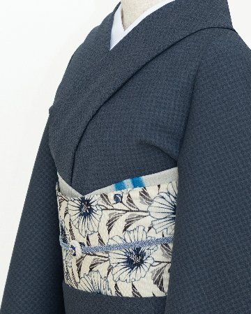 和小物さくら レース三分紐 夏帯締め 昼夜 灰青と濃藍 ＜即日発送可＞の画像