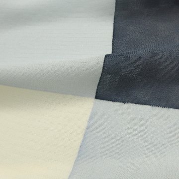 和小物さくら 市松絽 夏帯揚げ 薄雲鼠と藍墨と練色 ＜即日発送可＞の画像