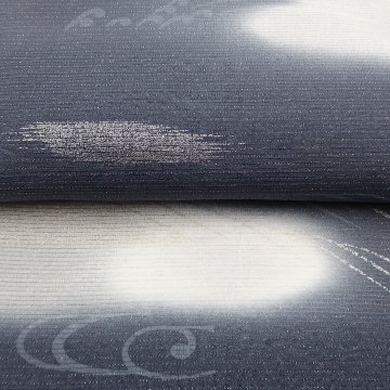 和小物さくら 夏帯揚げ 五本絽流水ぼかし友禅 藍墨＜即日発送可＞の画像
