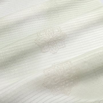 和小物さくら 夏帯揚げ 絽銀花菱ぼかし 白緑＜即日発送可＞の画像