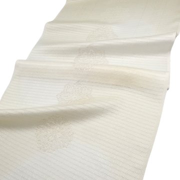 和小物さくら 夏帯揚げ 絽銀花菱ぼかし 淡黄＜即日発送可＞の画像