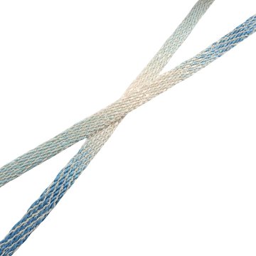 和小物さくら 夏帯締め 綾竹紅梅ぼかしレース 生成色に露草色と白藍 ＜即日発送可＞の画像