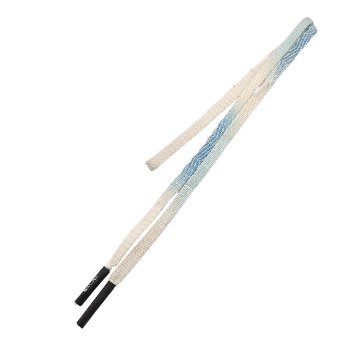 和小物さくら 夏帯締め 綾竹紅梅ぼかしレース 生成色に露草色と白藍 ＜即日発送可＞の画像