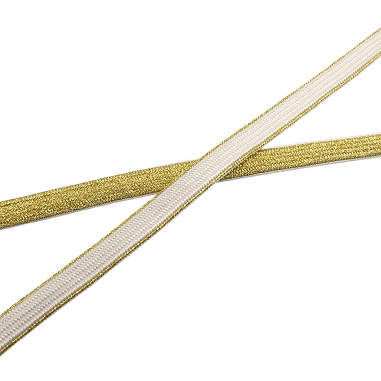 衿秀 帯締め 三分紐 白と金糸 昼夜＜即日発送可＞の画像