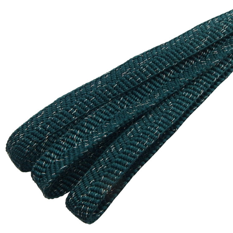 衿秀 帯締め 三分紐 高麗納戸に銀糸 ＜即日発送可＞の画像