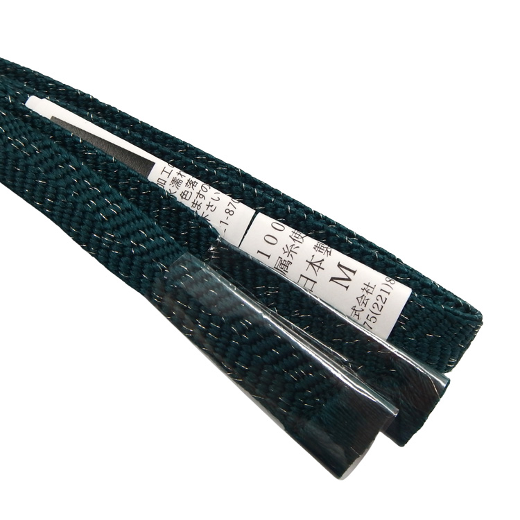 衿秀 帯締め 三分紐 高麗納戸に銀糸 ＜即日発送可＞の画像