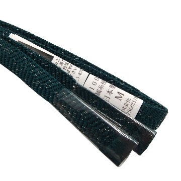 衿秀 帯締め 三分紐 高麗納戸に銀糸 ＜即日発送可＞の画像