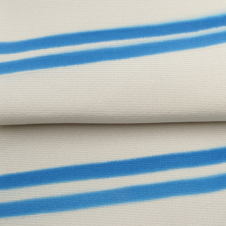 千成堂着物店 帯揚げ 「染分斜めぼかし × 絽」 夏帯揚げ 白茶に青＜即日発送可＞ の画像