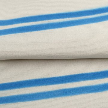 千成堂着物店 帯揚げ 「染分斜めぼかし × 絽」 夏帯揚げ 白茶に青＜即日発送可＞ の画像