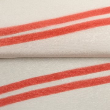 千成堂着物店 帯揚げ 「染分斜めぼかし × 東雲（しののめ）」 夏帯揚げ 白茶に緋色＜即日発送可＞ の画像