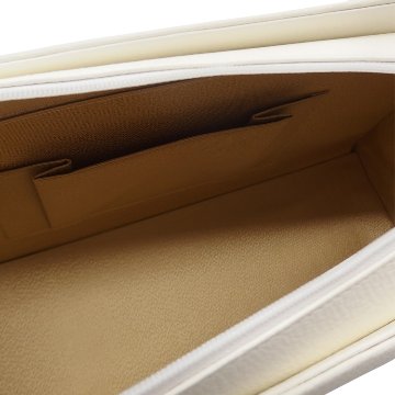 衿秀 利休バッグ 「総本革(七寸五分)」 千成堂別注 白よごし＜即日発送可＞の画像