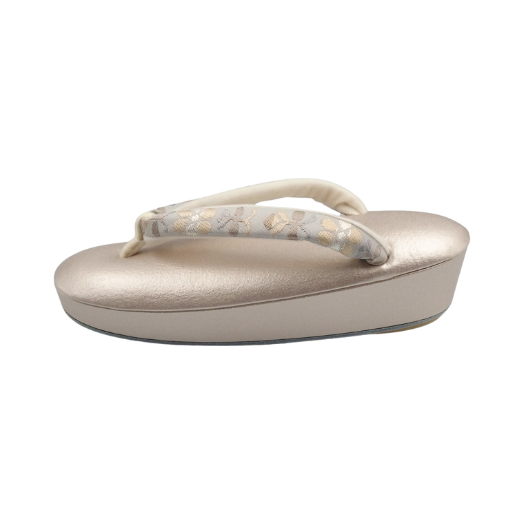 勝山さと子×和小物さくら 草履 「ハンプ×帯地」 千成堂別注 灰梅 Lサイズ の画像