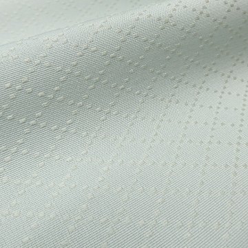 ＜お仕立て代込＞京都丹後の機屋×千成堂着物店 「野蚕白着尺 菱」 青磁鼠（灰グリーン系・色無地） の画像