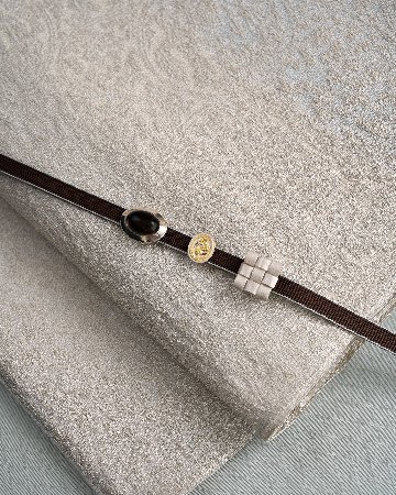 ＜お仕立て代込＞京都丹後の機屋×千成堂着物店 「野蚕白着尺 菱」 青磁鼠（灰グリーン系・色無地） の画像