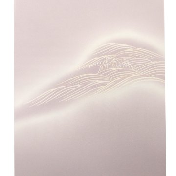 ＜お仕立て代込＞吉澤「波頭」千成堂別注 友禅の付下げ 鴇鼠色（紫みの灰ピンク系）の画像