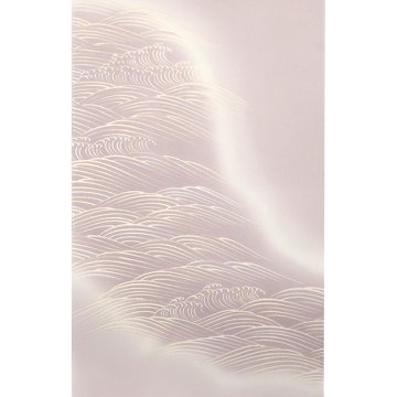 ＜お仕立て代込＞吉澤「波頭」千成堂別注 友禅の付下げ 鴇鼠色（紫みの灰ピンク系）の画像