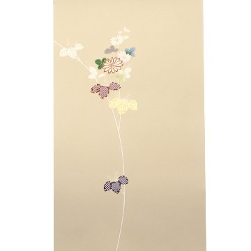 ＜お仕立て代込＞吉澤「菊と桐」千成堂別注 友禅の付下げ の画像