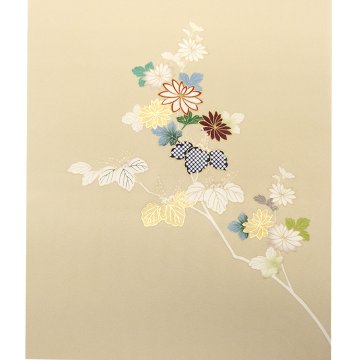 ＜お仕立て代込＞吉澤「菊と桐」千成堂別注 友禅の付下げ の画像