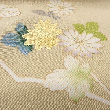 ＜お仕立て代込＞吉澤「菊と桐」千成堂別注 友禅の付下げ の画像