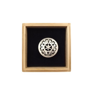 時園和代（TOKISONO）彫金の帯留め（小） 透かし彫り 「HEART-3」 千成堂別注の画像