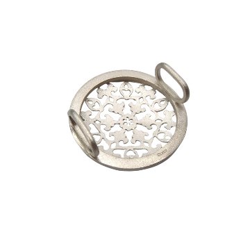 時園和代（TOKISONO）彫金の帯留め（小） 透かし彫り 「HEART-1」 千成堂別注の画像