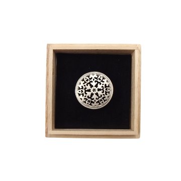 時園和代（TOKISONO）彫金の帯留め（小） 透かし彫り 「HEART-1」 千成堂別注の画像