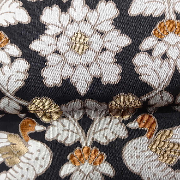 北村武資（織匠北むら） 「天平立枠」  経錦 袋帯 墨色＜お仕立て代込＞の画像