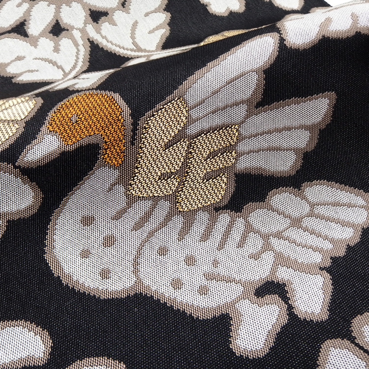 北村武資（織匠北むら） 「天平立枠」  経錦 袋帯 墨色＜お仕立て代込＞の画像