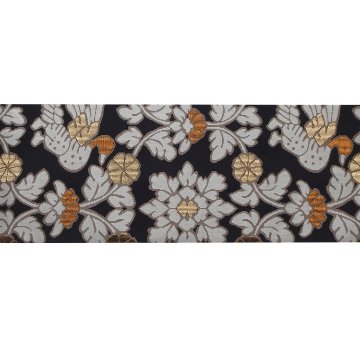 北村武資（織匠北むら） 「天平立枠」  経錦 袋帯 墨色＜お仕立て代込＞の画像